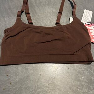 Brown Cropped Tank Top